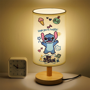 史迪仔小夜灯卡通可爱床头灯情侣一对男女LED高颜值史迪奇小台灯
