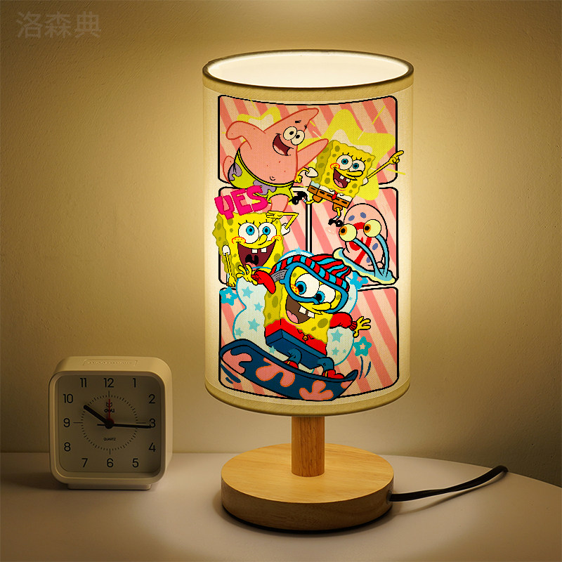 海绵宝宝小夜灯派大星小台灯卡通周边LED学生卧室可爱护眼床头灯
