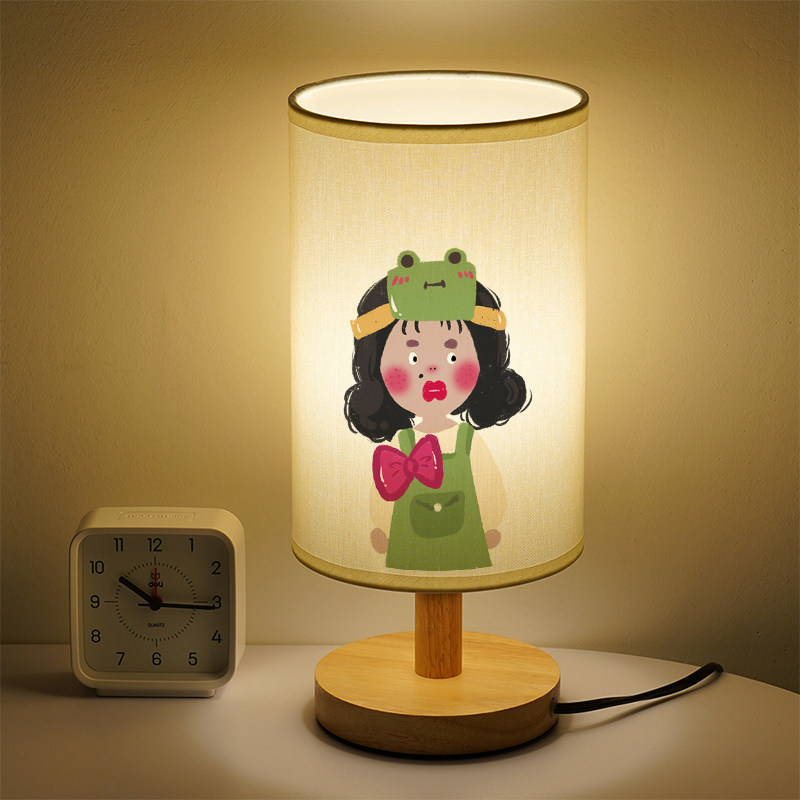 洛森典布卧室简约木暖光小台灯