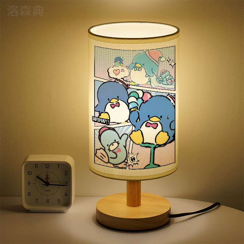洛森典布艺卧室卡通木暖光小夜灯