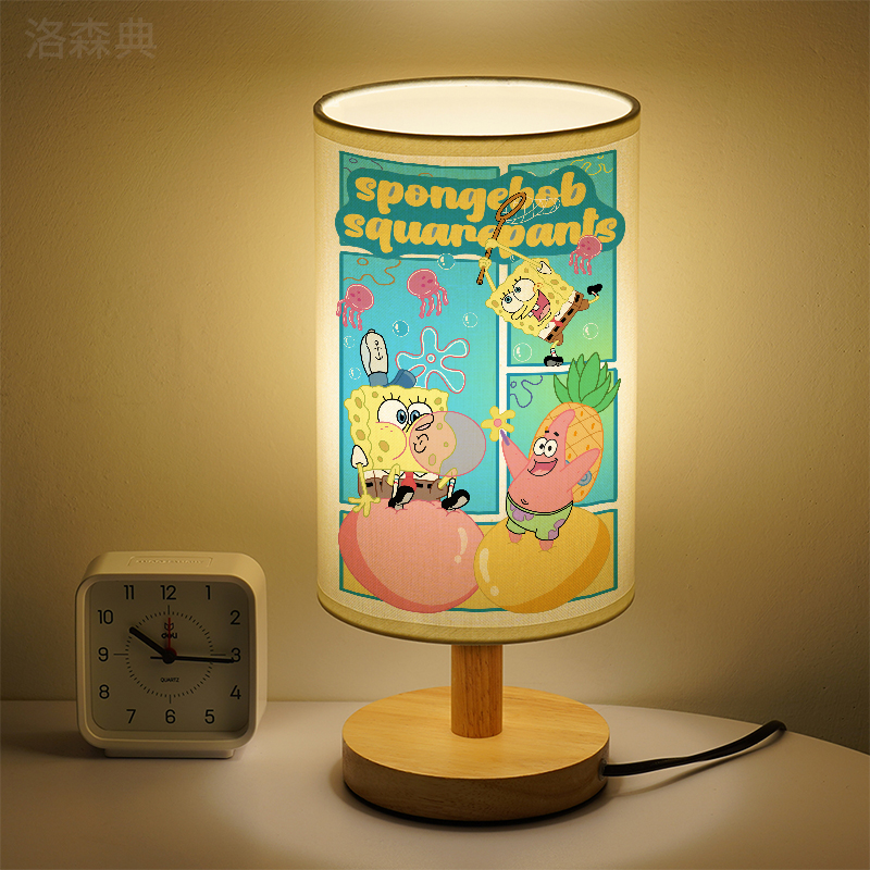 海绵宝宝小台灯派大星小夜灯卡通周边床头灯学生卧室可爱护眼LED