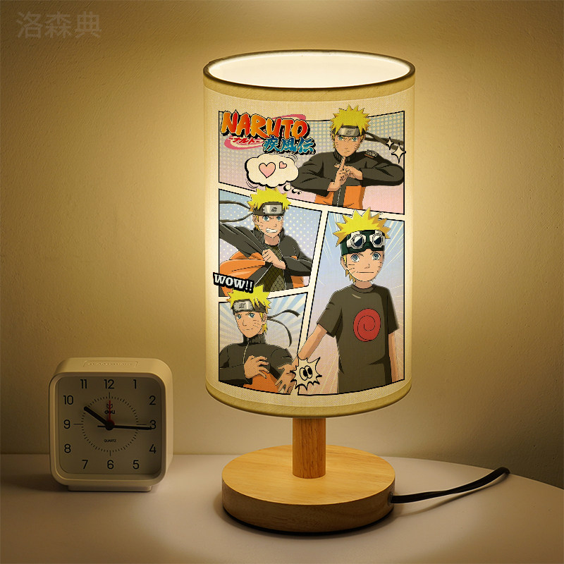 洛森典布卧室卡通实木暖光小台灯