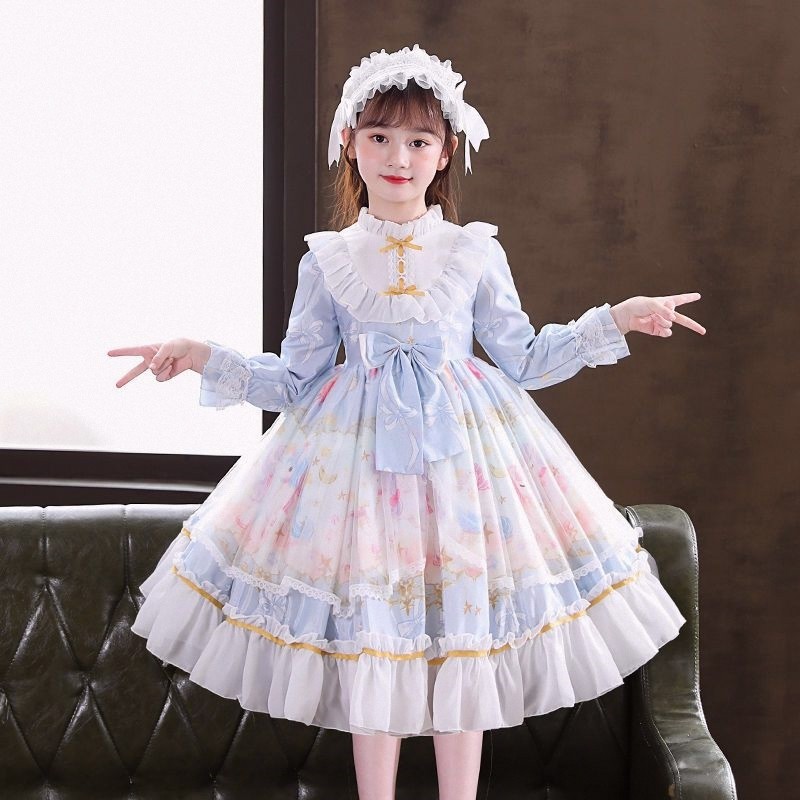 洛丽塔裙子加绒儿童公主裙冬装女童连衣裙秋冬季2025新款萝莉童装,童装/婴儿装/亲子装,连衣裙,淘宝优惠券,粉丝福利购,淘宝优惠卷