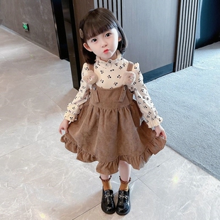 女童连衣裙春秋儿童装2026年新款中小童洋气春款小女孩套装公主裙