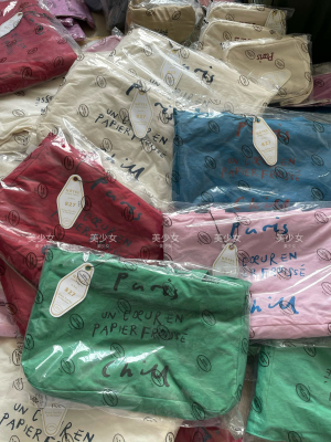 现货 韩免小众Hotel827云朵包纯棉 法式复古单肩手提均详情均实拍