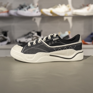 李宁轻帆帆布鞋男女同款2025新款情侣时尚低帮经典休闲鞋AGCV065