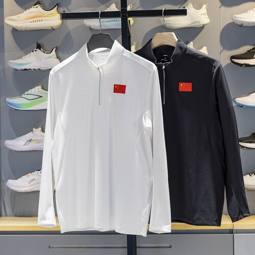 李宁长袖男子透气长袖T恤