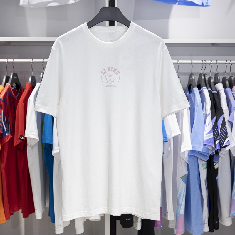 李宁短袖男子纯棉透气T恤