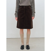 复古深棕高腰灯芯绒半裙通勤休闲黑色显瘦短裙a字裙秋冬中裙女