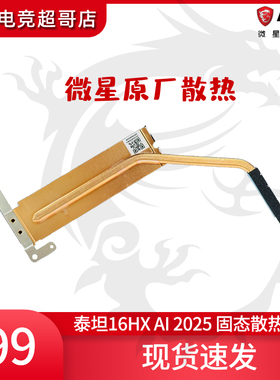 MSI/微星 泰坦16HX AI 2025 原厂固态散热马甲 pcie5.0插槽使用