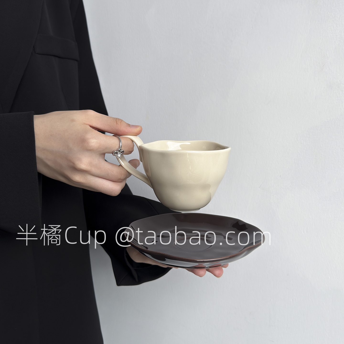 半橘Cup高级感中古风咖啡杯
