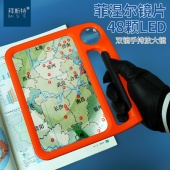 手持放大镜老人阅读高清随身便携带式 学生看书专用带灯字体扩大器