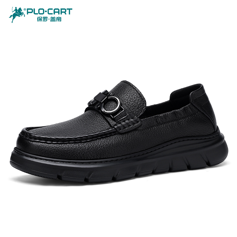 保罗盖帝鹿皮百搭男士休闲豆豆鞋