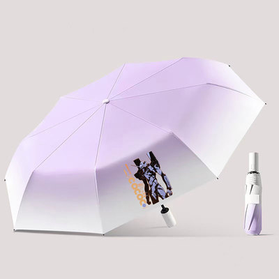 新世纪福音战士eva动漫周边黑胶伞自动伞学生晴雨两用折叠遮阳伞