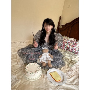 Selkie经典泡芙裙 杏底荷西史迹玫瑰园印花 品牌授权