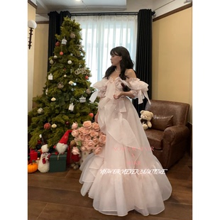 Selkie  布莱希粉蝴蝶结长裙 品牌授权