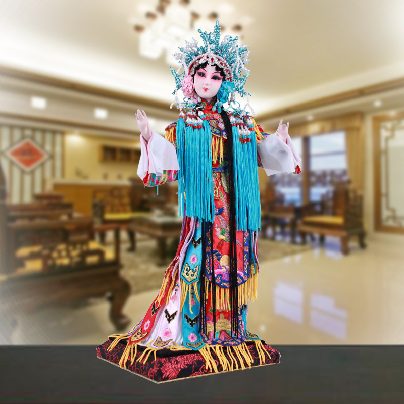 唐人坊绢人手工艺礼品高档戏曲人偶娃娃京剧人物大号杨贵妃摆件