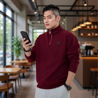 6888长袖卫衣男士时尚休闲加厚立领百搭运动