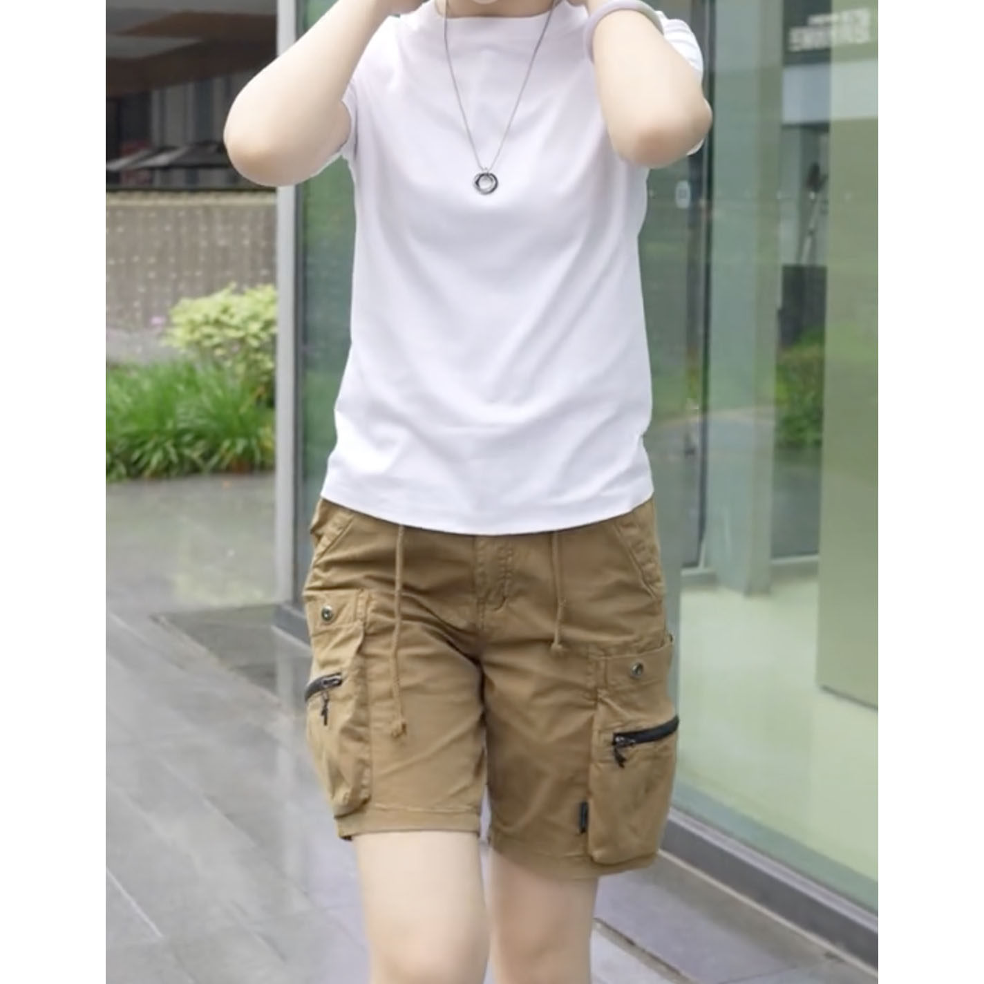 2025夏季新款男士多口袋休闲短裤日系复古宽松工装百搭纯棉短裤男,男装,短裤,淘宝优惠券,粉丝福利购,淘宝优惠卷