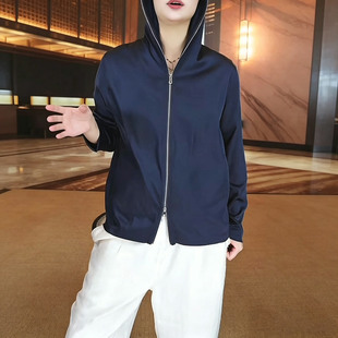 新款夏季男士简约休闲时尚男款连帽长袖外套26DU5059