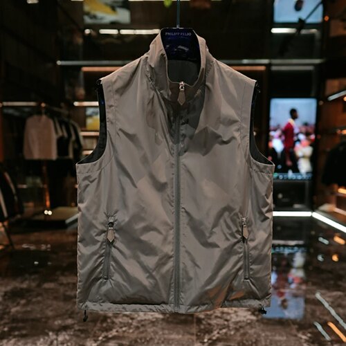 【S809】轻奢立领双面穿马甲春夏宽松百搭休闲轻盈潮流户外通勤