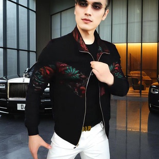 随性休闲轻奢高端时尚 夹克外套修身 中秋开衫 潮流帅气 夜影公爵