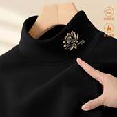 半高领秋冬男纯色爆款 男士 内衣德绒打底衫 保暖内衣双面绒中领秋衣