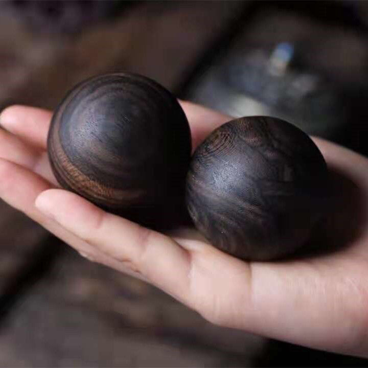 文莱沉香沉水级老料健身手球按摩沉香保健球沉香原料沉香手把件