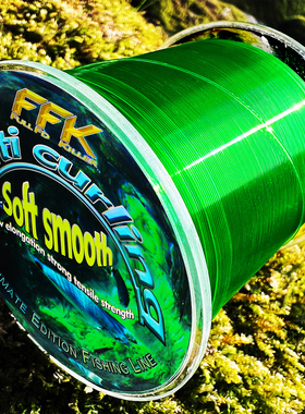 FFK绿色300-500米尼龙高灵敏度耐磨损全能鱼线1个轴精装