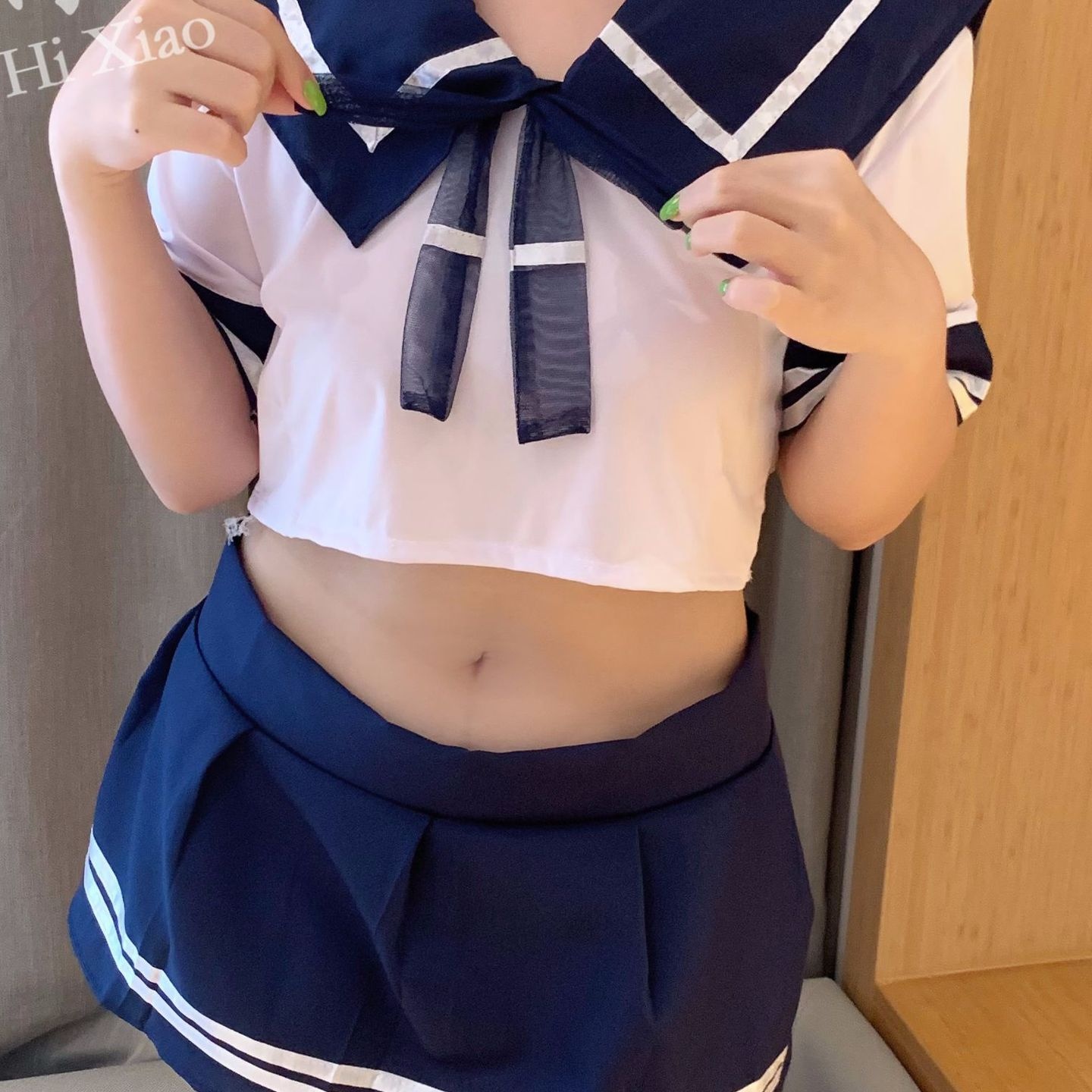 sly二百斤肥姐可爱清纯性感短裙学生水手套装 ktv酒店服装制服