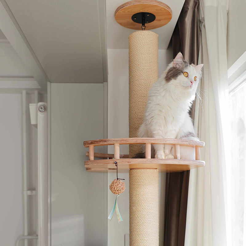 猫爬架猫架实木猫树剑麻猫窝瞭望台跳台猫塔不占地猫抓柱高层架子