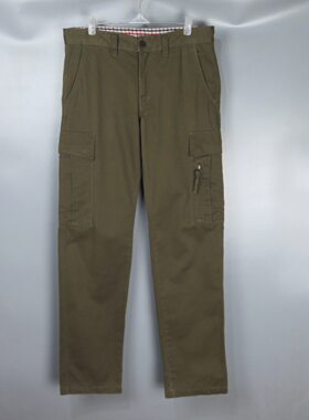 Vintage 古着正品中古90年代日本军绿色阿美咔叽多口袋军裤休闲裤