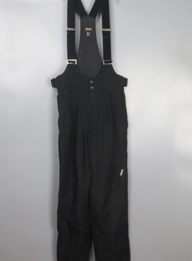 Vintage 古着正品YAM*HA潮牌黑色嘻哈街舞运动背带裤滑雪裤