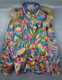 Vintage WINDEX PRO秋冬季 花色连帽滑雪服加厚夹克外套 古着正品