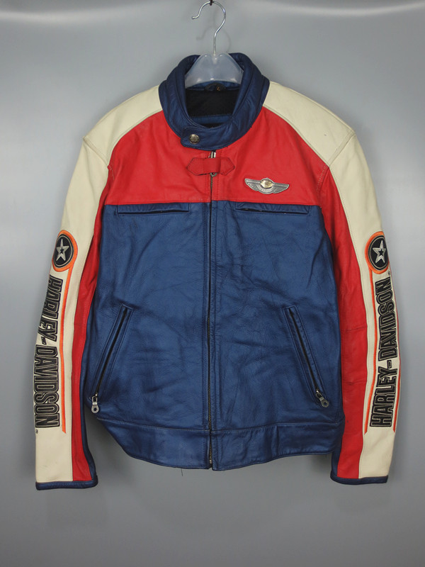 Vintage 古着正品百年纪念款机车皮衣摩托车夹克