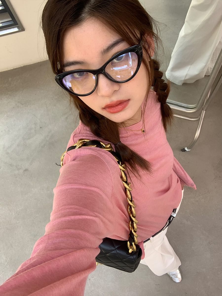 长袖百搭薄款套头天丝女