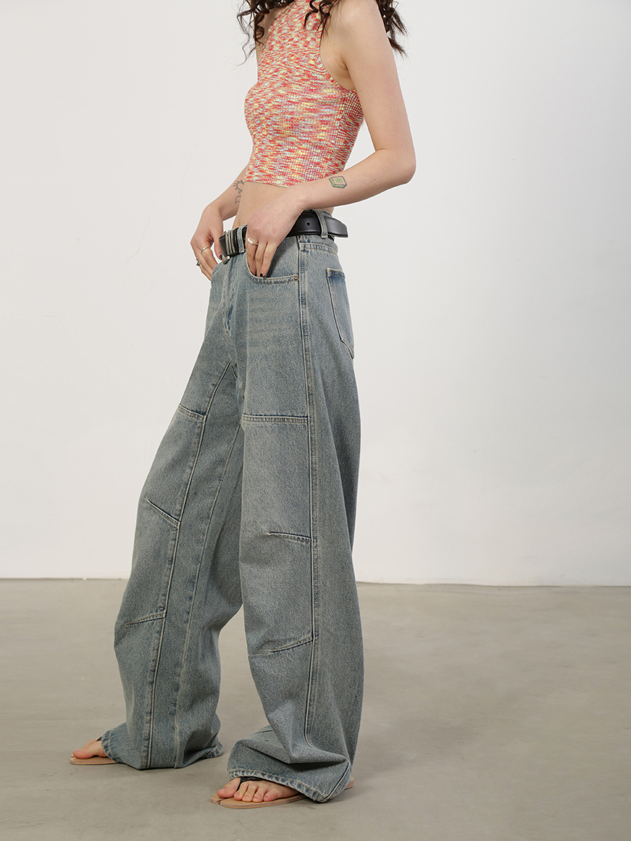 直筒长裤中等纯棉2023春