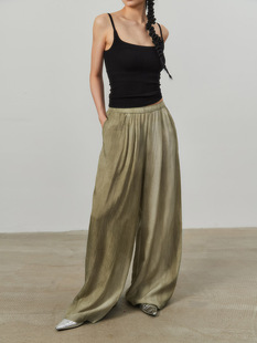 休闲裤 阔腿裤 宽松显瘦百搭夏季 新款 子 洛边 中国风女裤 扎染新中式