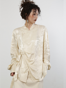 衬衣调性氛围感清冷风衬衣衬衫 刚需 女系带刺绣百搭 新中式 洛边