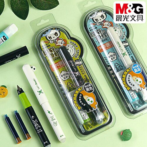 晨光稀奇骨怪热可擦钢笔半包尖EF