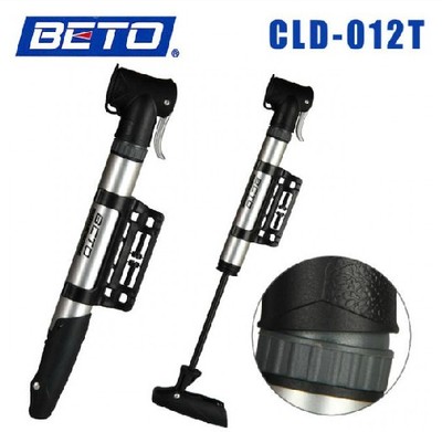 台湾BETO打气筒迷你家用CLD-012T多功能自行车打气筒便携高压气筒