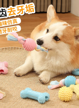 亚马逊狗狗玩具套装 TPR编织绳宠物小猫小狗洁齿玩具咬不烂磨牙棒