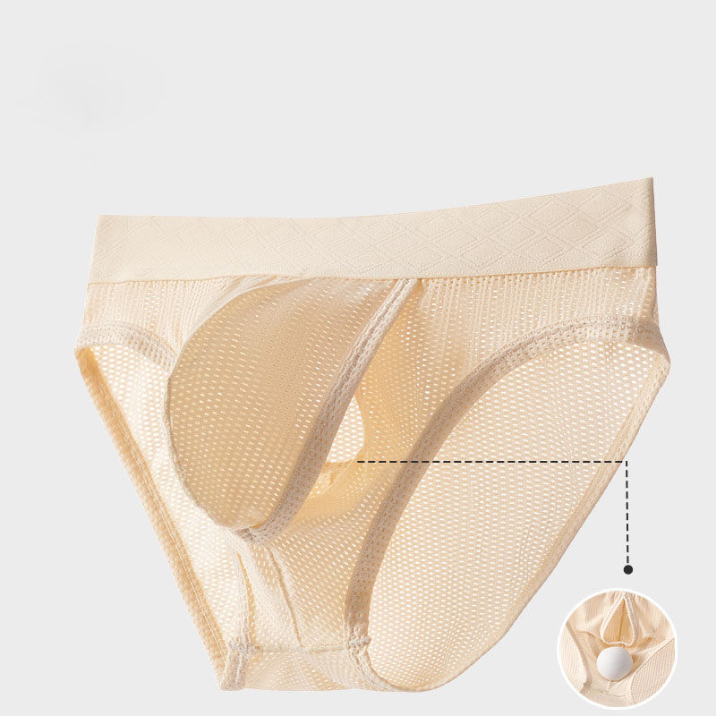 男士时尚囊袋性感透气孔三角中低腰修身纯色内裤,女士内衣/男士内衣/家居服,男三角内裤,淘宝优惠券,粉丝福利购,淘宝优惠卷