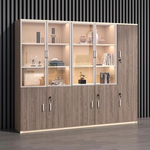 办公室文件柜木质档案柜资料柜办公柜背景柜带锁储物柜收纳柜书柜