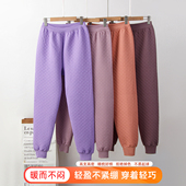 女棉裤 女中老年人高腰妈妈棉毛裤 加厚单件秋裤 纯棉夹棉三层保暖裤