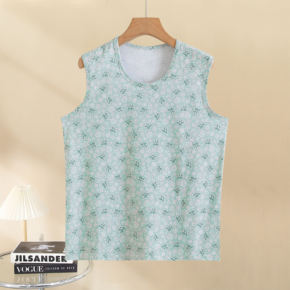 中老年人女士背心纯棉打底汗衫薄款宽松无袖坎肩妈妈居家老太睡衣