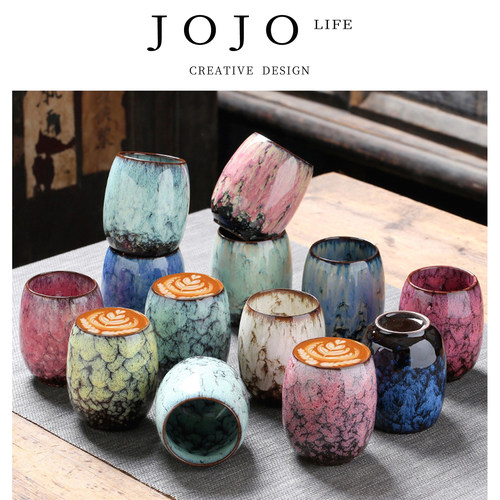 jojo单杯品茗杯功夫窑变天目建盏