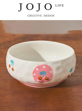 JOJO'S L. PD.cheerfully.手绘釉下彩餐具可爱樱桃家用盘子| 畅叙