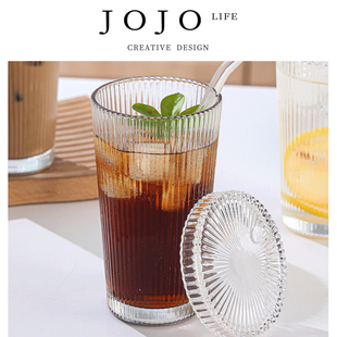 JOJO'S L. PD.arrange.竖纹玻璃杯ins风高颜值加厚杯 | 列克