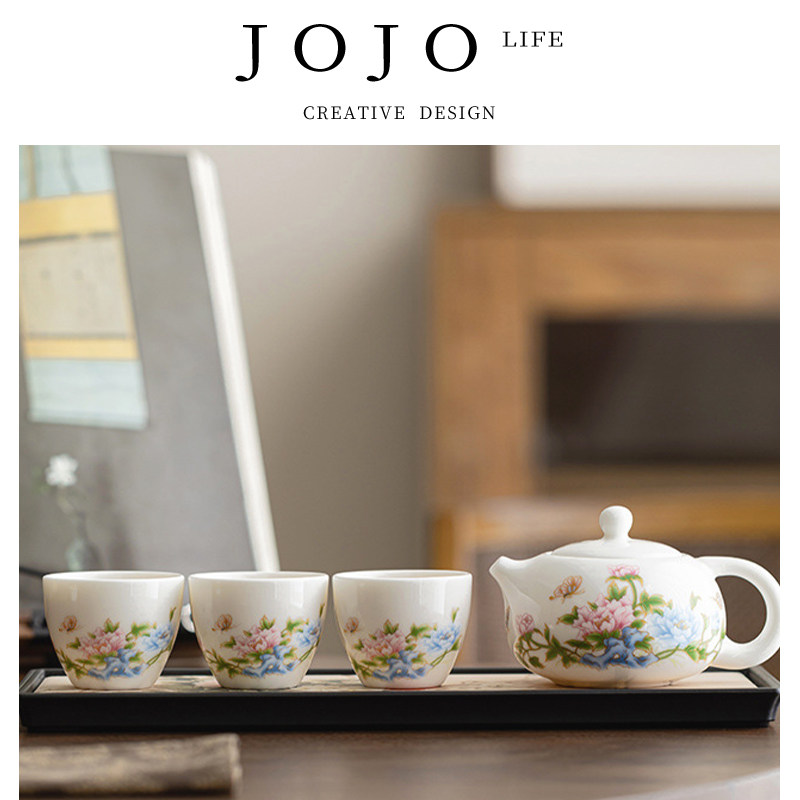 JOJO'S L. PD.紫泉涧.德化羊脂玉白瓷西施壶功夫茶具泡茶壶| 催债